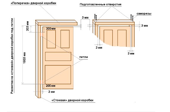 Таблица размеров межкомнатных дверей с коробкой